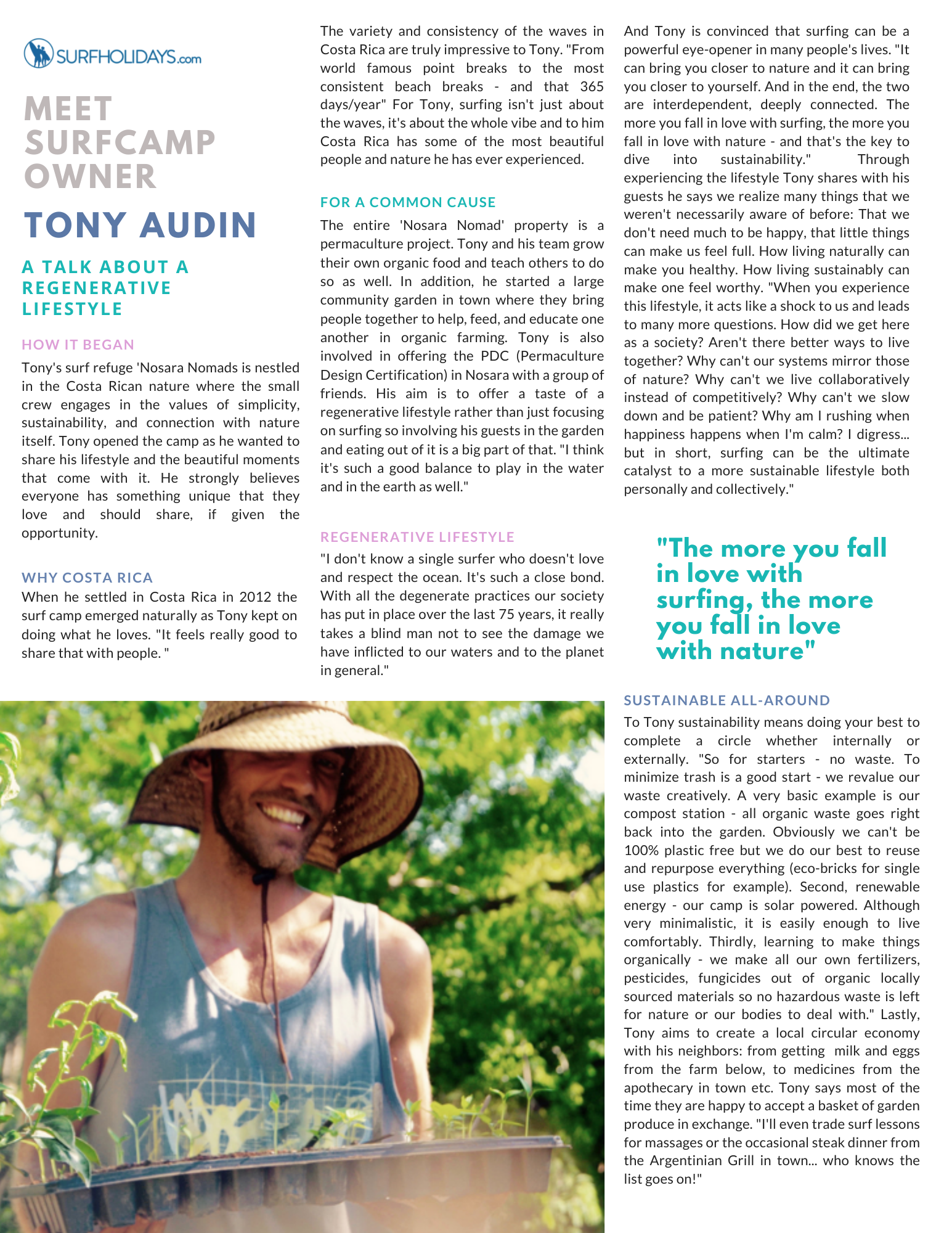 Meet the Surf Camp Owner - Tony Audin from Nosara Nomads 